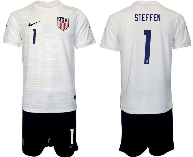 Men 2022 World Cup National Team United States home white 1 Soccer Jerseys